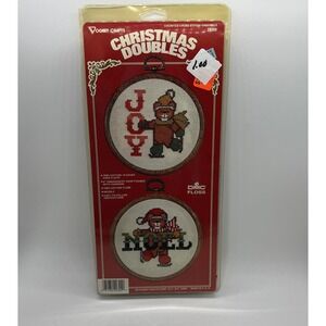 Christmas‎ Doubles Vogart Crafts Ornament Kit Joy & Noel Skating Teddy Bears NIP